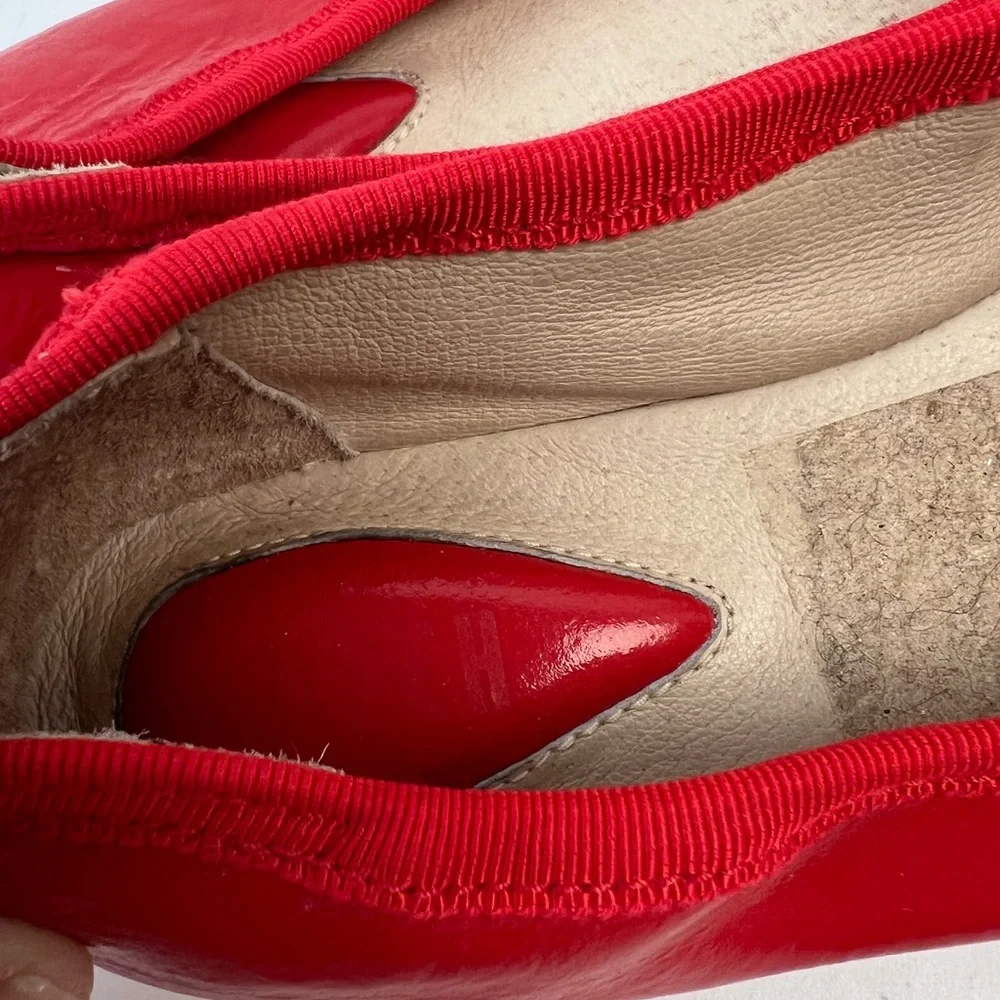 Bloch red leather ballet flats, 31